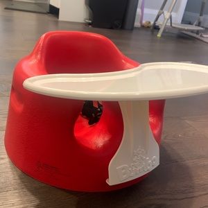 Red Bumbo Seat with Play Tray